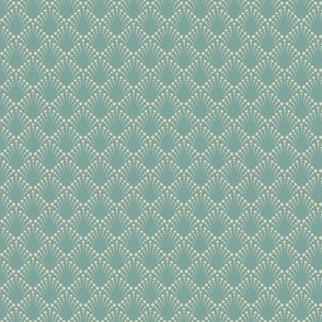 (small 5x5in) Dotted Diamonds / Sea-foam Green / coordinate for Crocus Garden / see collections