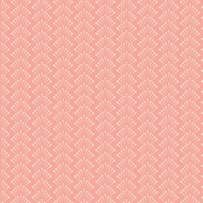 (small 5x5in) Dotted Zig-zags / Pink / coordinate for Crocus Garden / see collections