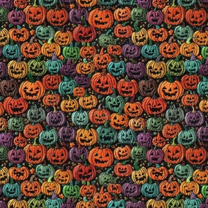 Stacks of Jacks Halloween Embroidery - Large Scale