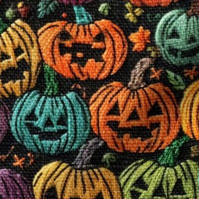 Stacks of Jacks Halloween Embroidery - XL Scale