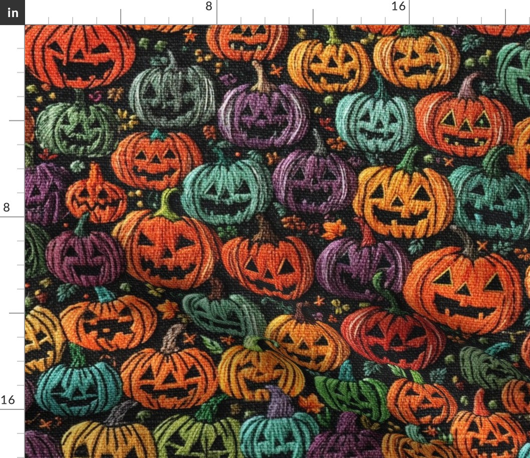 Stacks of Jacks Halloween Embroidery - XL Scale
