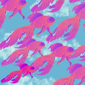 Flying Beta Fish Hot Pink