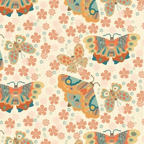 Patchwork Butterflies-Art Nouveau Palette