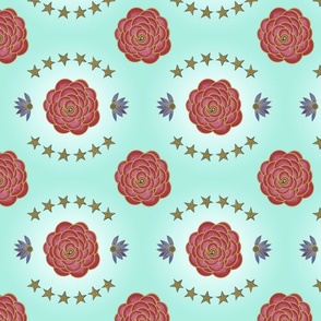 LETS ALL BE FRIENDS - FLORAL DREAM IN MINT GREEN BY HOSHI HANA