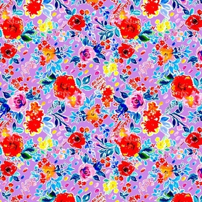 Party! Yayy! Bold florals for Birthday and other celebrations on Lila Medium scale