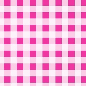 Vichy check Hot pink white Small scale