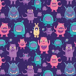 Weird Pastel Monsters - M