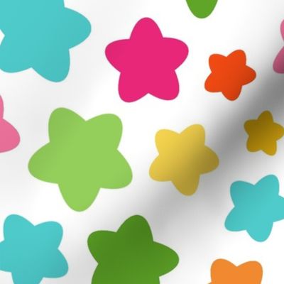 Large Scale Party Stars Birthday Coordinate in Candy Rainbow Colors