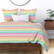 Large Scale Wavy Party Stripes Birthday Celebration Coordinate in Candy Rainbow Colors