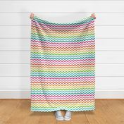Large Scale Wavy Party Stripes Birthday Celebration Coordinate in Candy Rainbow Colors