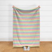 Medium Scale Wavy Party Stripes Birthday Celebration Coordinate in Candy Rainbow Colors