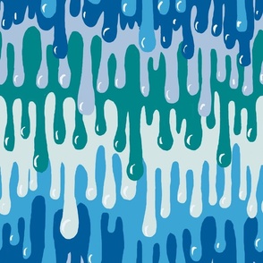 blue paint dripping wallpaper