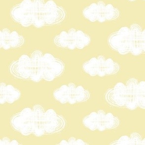 Happy Little Clouds - Butter Yellow