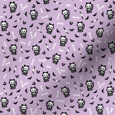 Pastel Goth Skeleton Cat - S