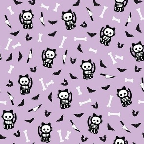 Pastel Goth Skeleton Cat - M