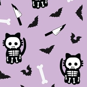 Pastel Goth Skeleton Cat - L