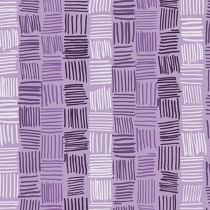 Hand Drawn Lines in Orchid Purple Tints #89629D