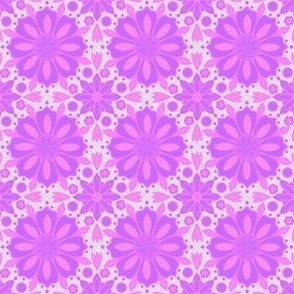 Purple and Pink Floral Tile