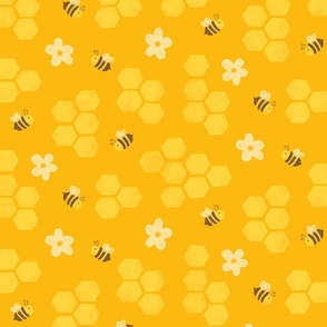 Cute Honeycomb Honey Bees