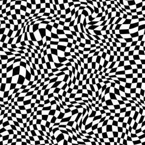 Y2K checkerboard black and white (Small scale)