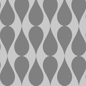 Retro Drops: Mid-Century Modern Geometric - Neutral Grey