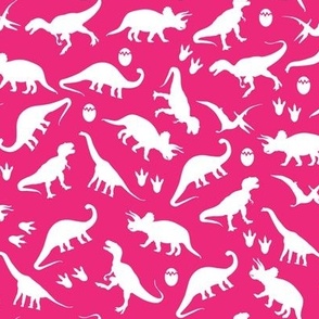 dinosaur on pink (medium)