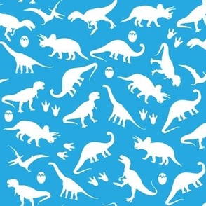 dinosaur on turquoise (medium)