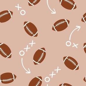football fabric, american football for boys room, boho sports