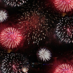 Red Celebration Fireworks