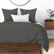 016 - Medium/small scale  sage green, grey and charcoal Twisted checkerboard funky modern design for men home decor, boy pillows, masculine wallpaper, table linen and also suitable for kids apparel, minky projects, pet accessories, bag making, crafting an