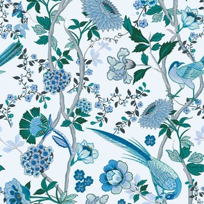 Chinoiserie Chintz Pantone blues and greens-wallpaper-challenge