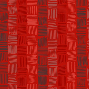 Hand Drawn Lines in Poppy Reds #BD2920