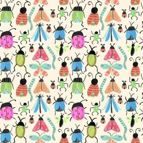 Doodle Bugs Crawling - Beetles, Moths, Butterfly, Dragonfly, Ladybugs, Worms
