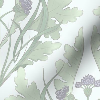 cornflower damask soft white