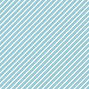 S - Diagonal Stripes Sky Blue White