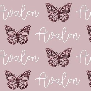 Avalon: Better Together Font + Dusty Rose Butterflies