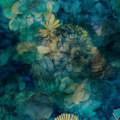 Dreamy Floral in Teal