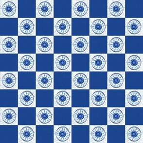 Blue Checkerboard, Blue and White Checks, Boys, Cobalt Blue, Geometric