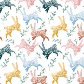 Hop into spring with folk art bunnies