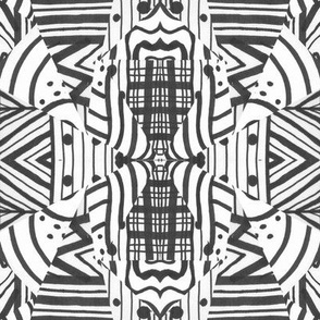Kaleidoscope effect in black and white