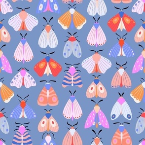 Doodle Moths - Periwinkle