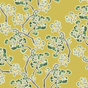 Ginko Branches, Sherwin Williams Limon Fresco 