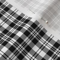 Scott 1850 black and white tartan, 3"