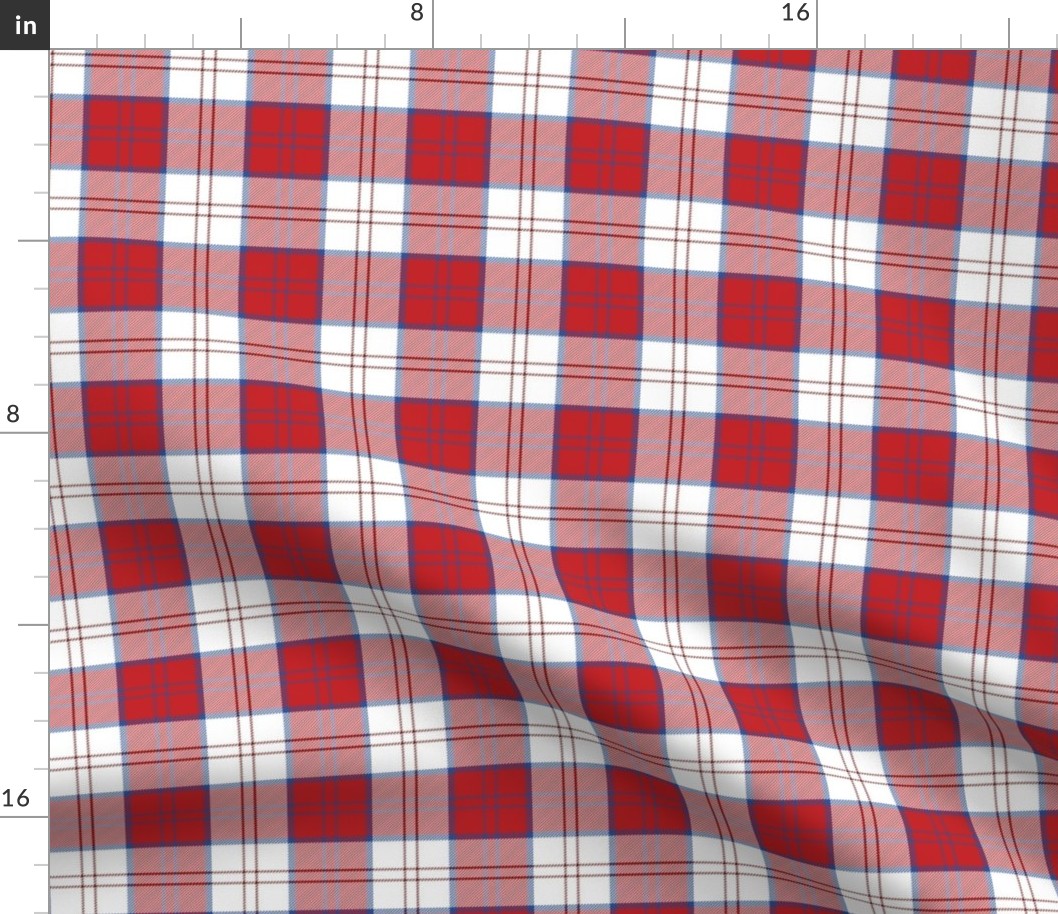 Dress Red Lennox tartan, 3" (Canadian version)