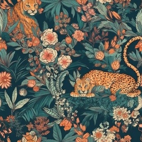 Cheetah Floral Pattern