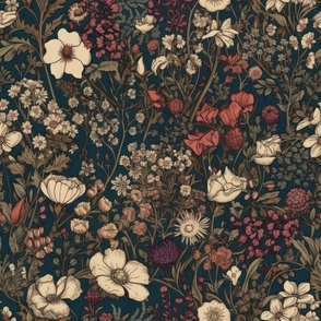 Dark, Moody Floral Pattern
