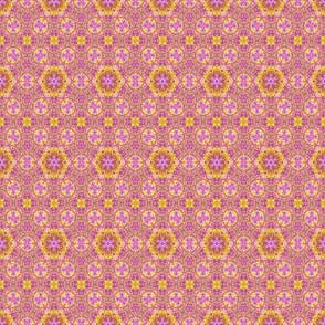 Intricate Retro Trippy Ornate Funky Psychedelic Ornamental Colorful Vibrant Vivid Bohemian Groovy Geometric Kaleidoscope Pattern