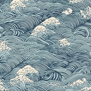 Japanese Waves Japan Asian Wave Ocean Minimal Modern Oriental