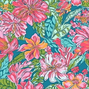 Tropical Colorful Floral