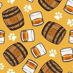 Whisky Barrel - Paws - yellow - LAD23